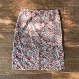 Red paisleys skirt